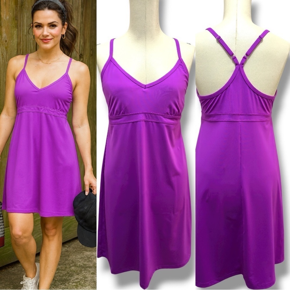 318 Athleta | NWOT $119 Vivid Purple Strappy Racerback Active Dress (Size M)